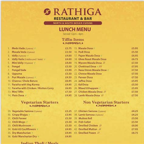 Rathiga Restaurant (open all days, 12pm -12am)